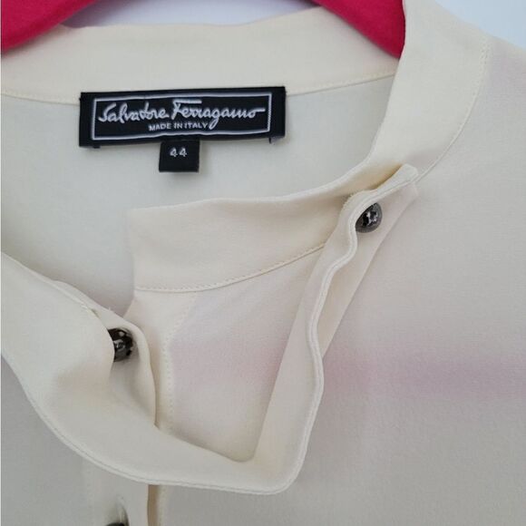 Salvatore Ferragamo button-down blouse size 44/Medium - Picture 13 of 16